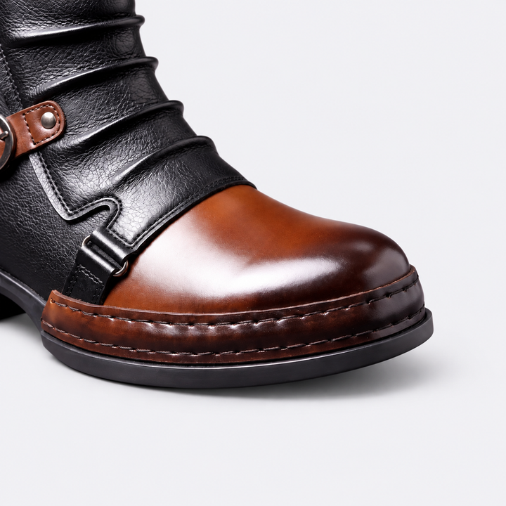 DENVER LEATHER ANKLE BOOTS
