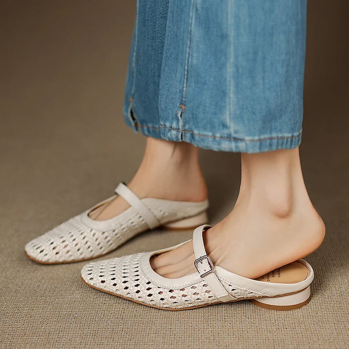AMORA GENUINE LEATHER MULES