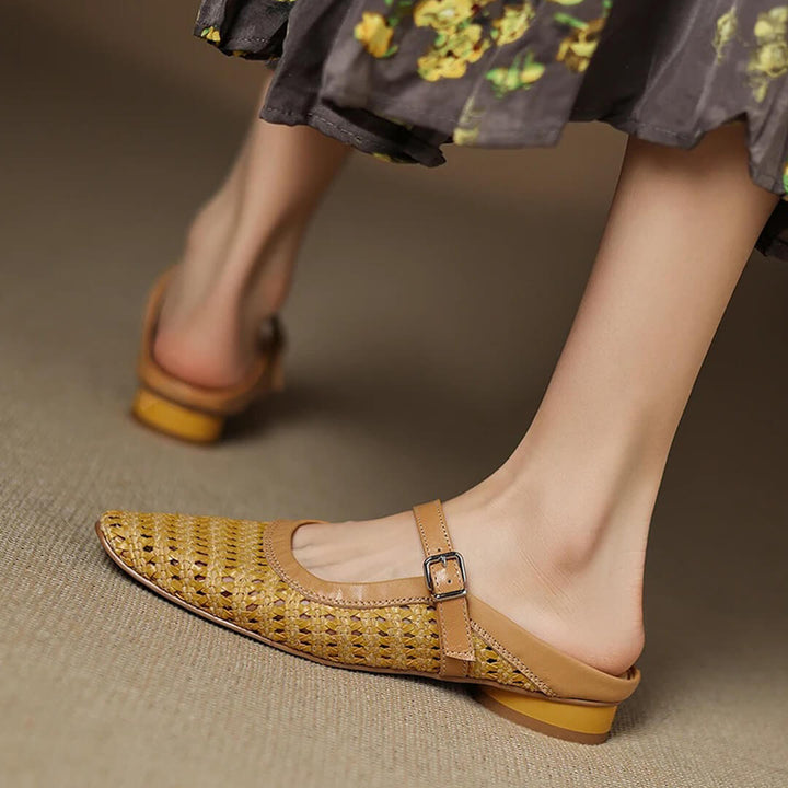 AMORA GENUINE LEATHER MULES