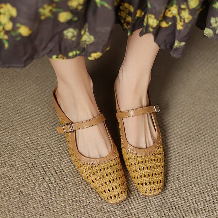 AMORA GENUINE LEATHER MULES