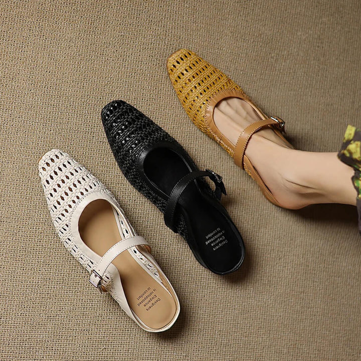 AMORA GENUINE LEATHER MULES