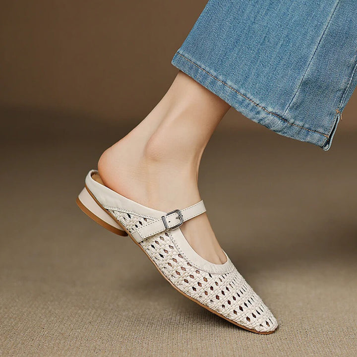 AMORA GENUINE LEATHER MULES