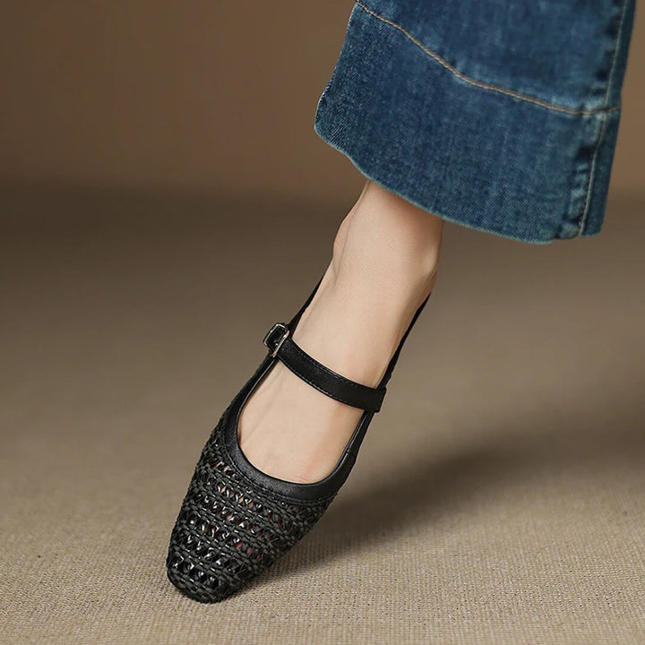 AMORA GENUINE LEATHER MULES