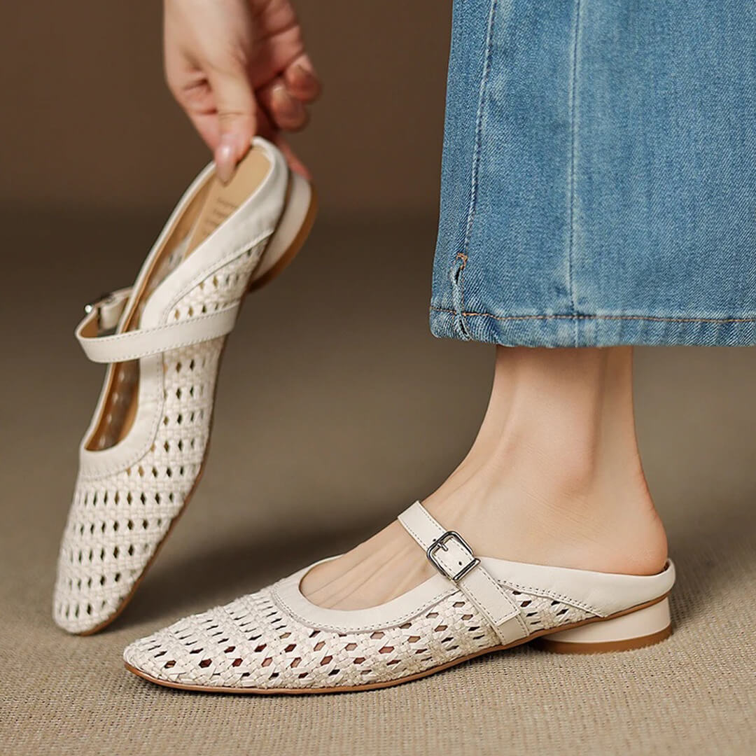 AMORA GENUINE LEATHER MULES