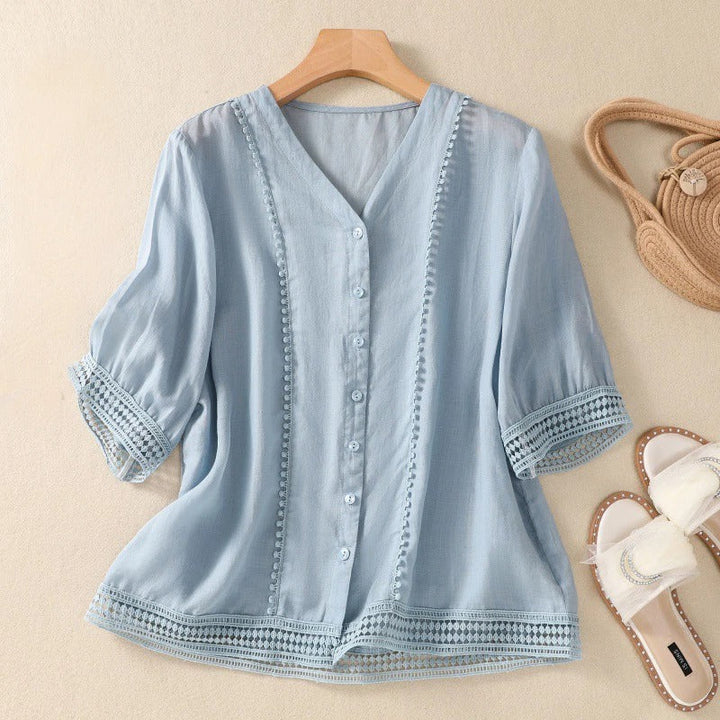ELLA LINEN BLOUSE