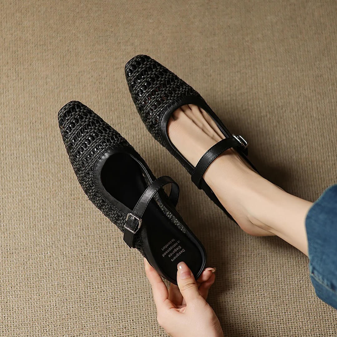 AMORA GENUINE LEATHER MULES
