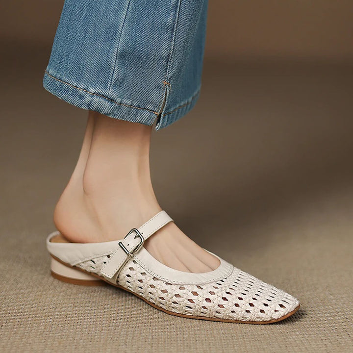 AMORA GENUINE LEATHER MULES