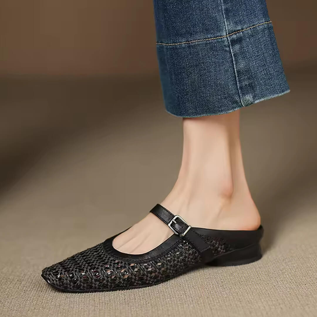 AMORA GENUINE LEATHER MULES