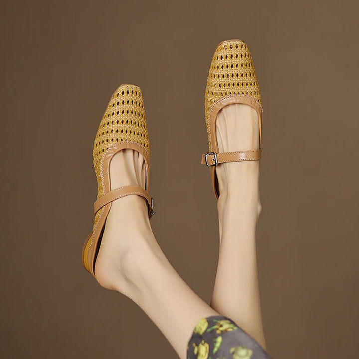 AMORA GENUINE LEATHER MULES