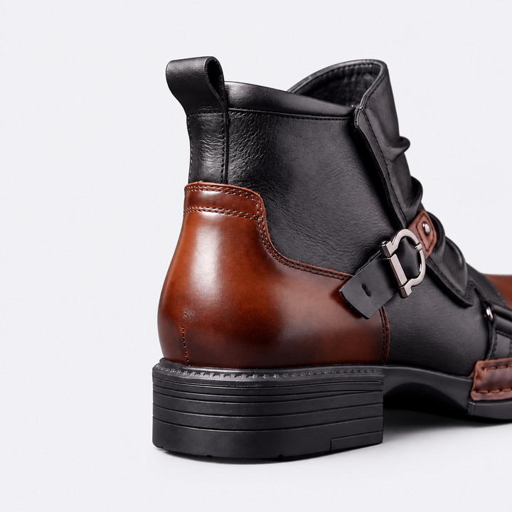 DENVER LEATHER ANKLE BOOTS