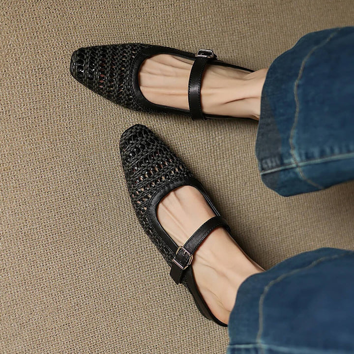 AMORA GENUINE LEATHER MULES