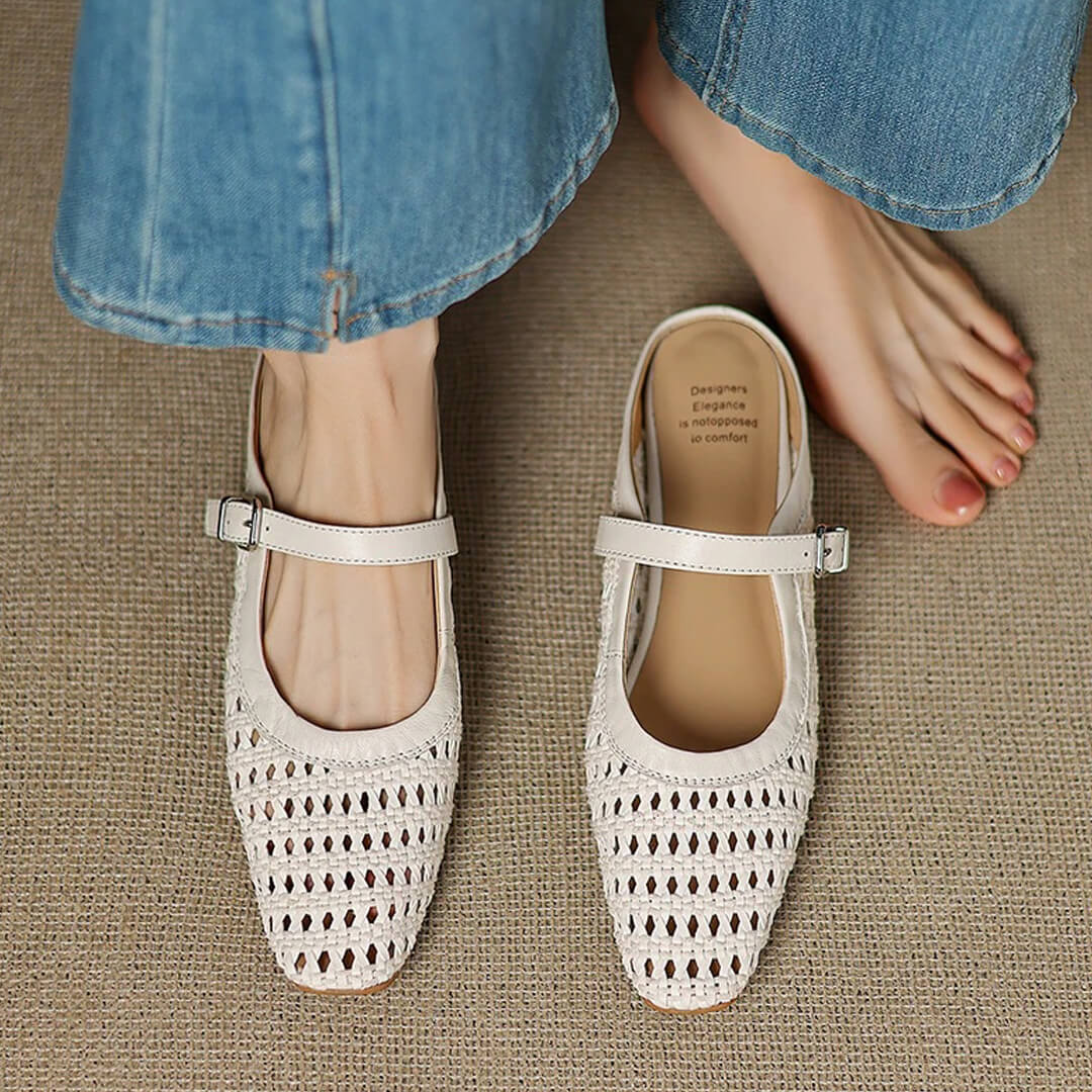 AMORA GENUINE LEATHER MULES