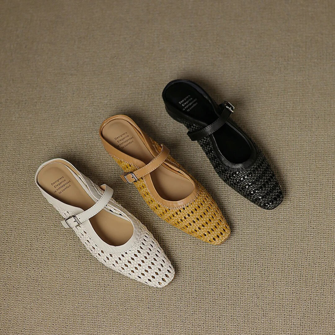 AMORA GENUINE LEATHER MULES