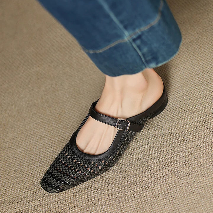 AMORA GENUINE LEATHER MULES