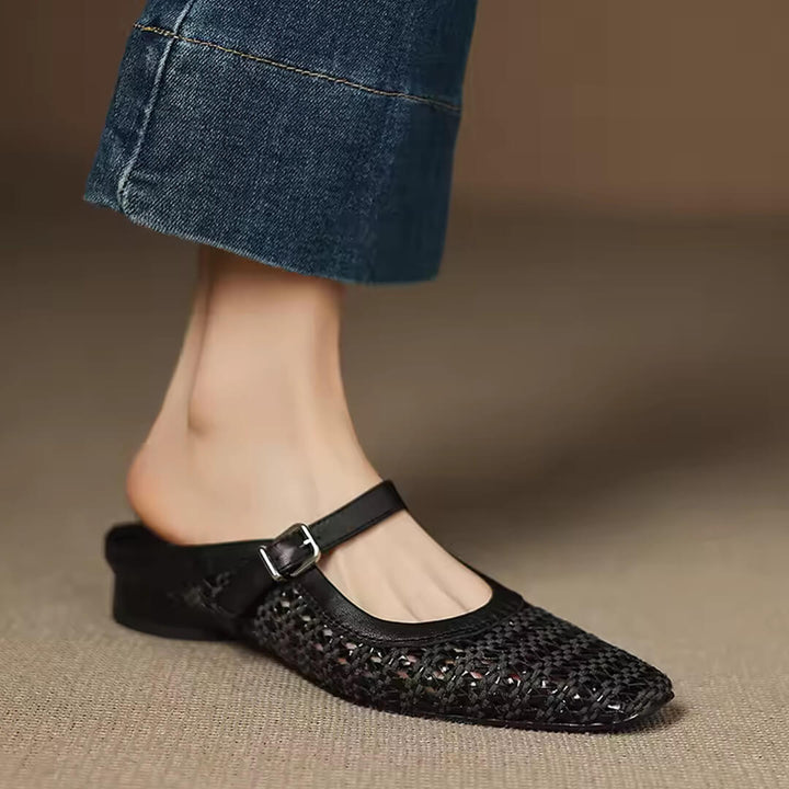 AMORA GENUINE LEATHER MULES