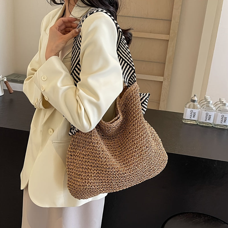 AVA WOVEN STRAW TOTE