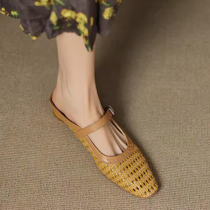 AMORA GENUINE LEATHER MULES