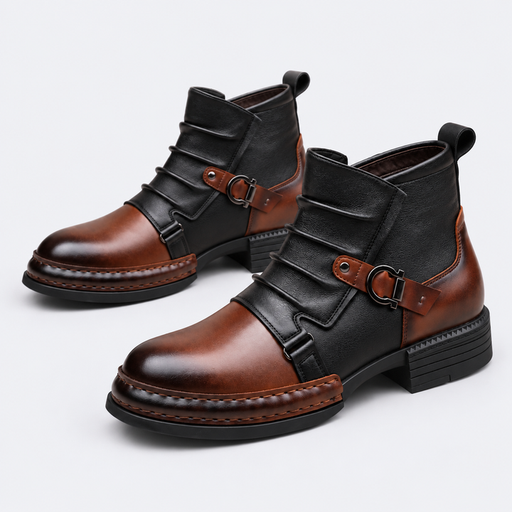 DENVER LEATHER ANKLE BOOTS