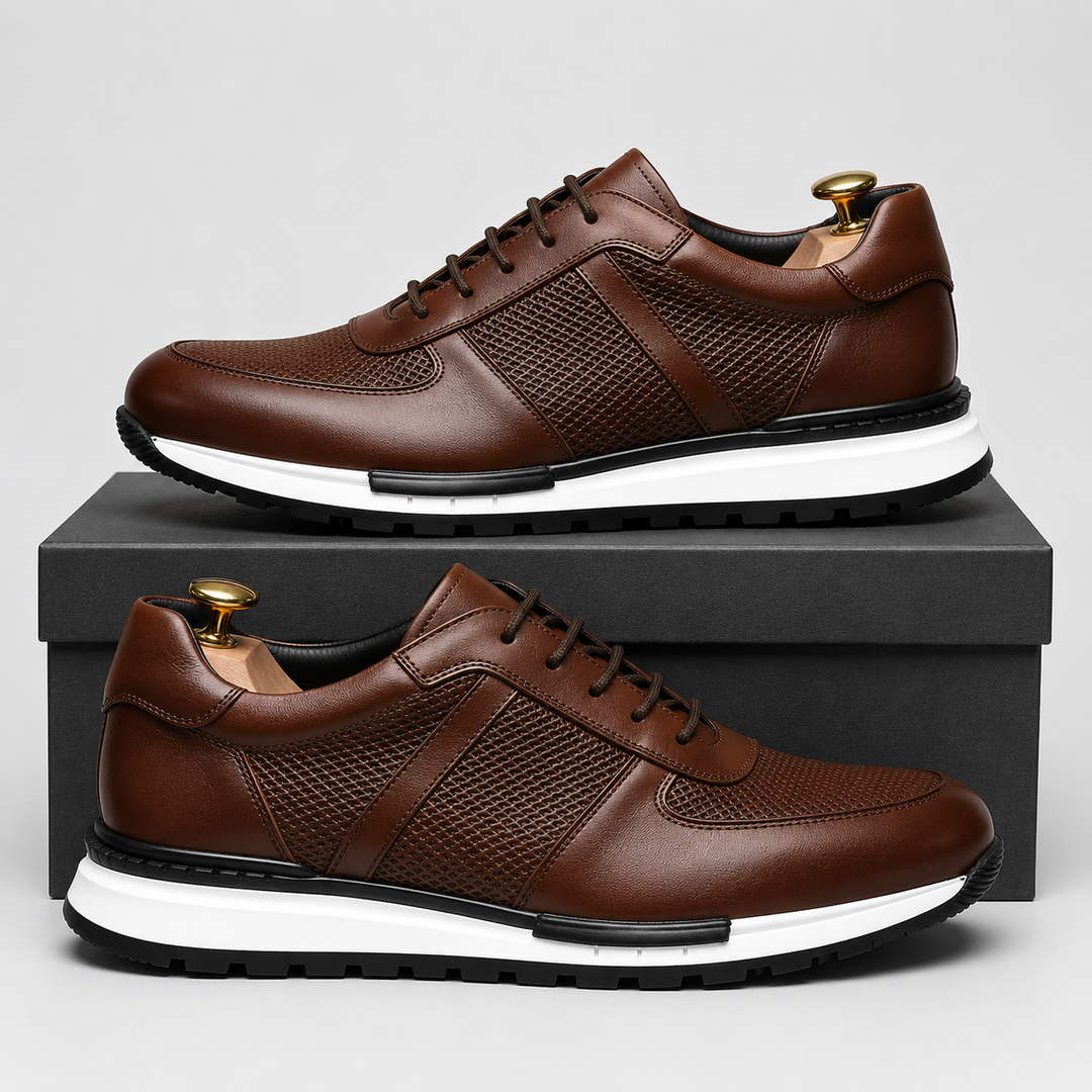 DAVID MILLER LEATHER SNEAKERS