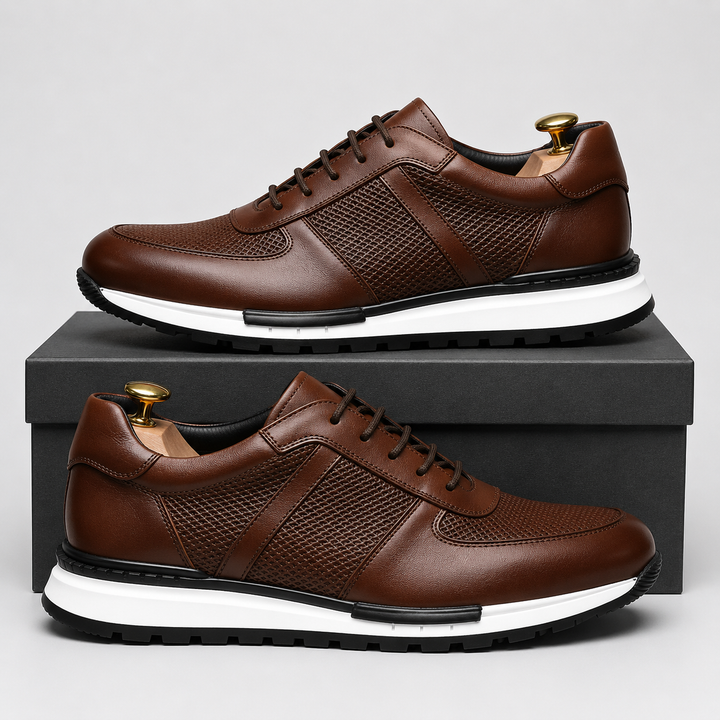 DAVID MILLER LEATHER SNEAKERS