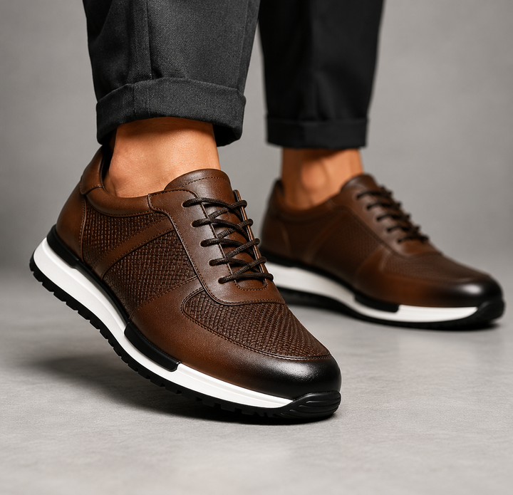 DAVID MILLER LEATHER SNEAKERS
