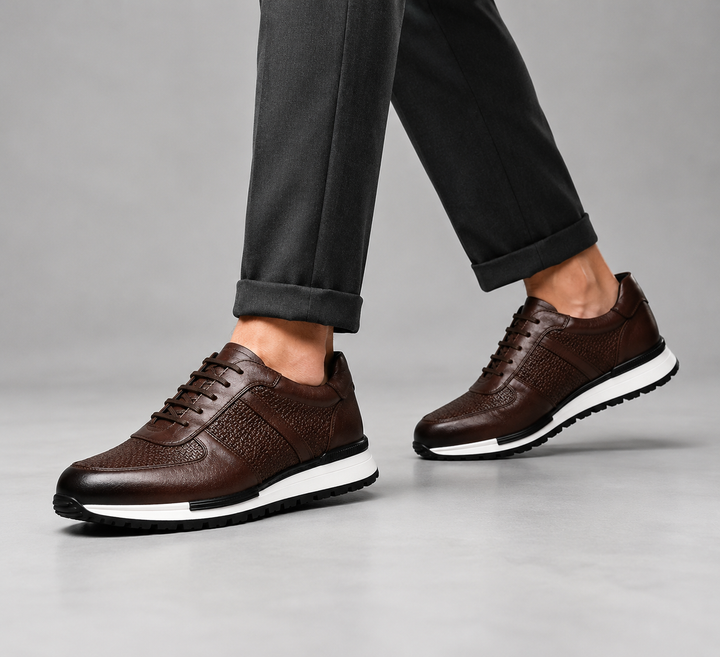 DAVID MILLER LEATHER SNEAKERS