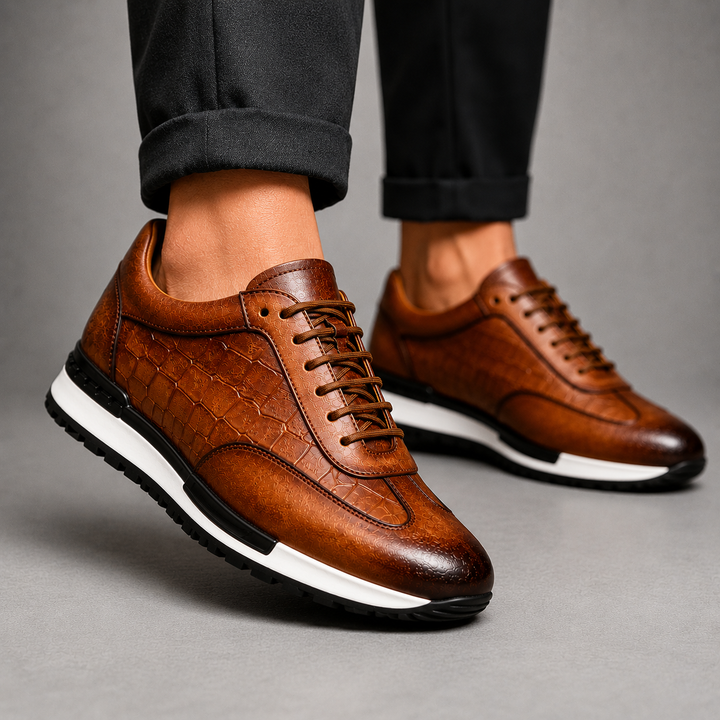 CHARLES LEATHER SNEAKERS