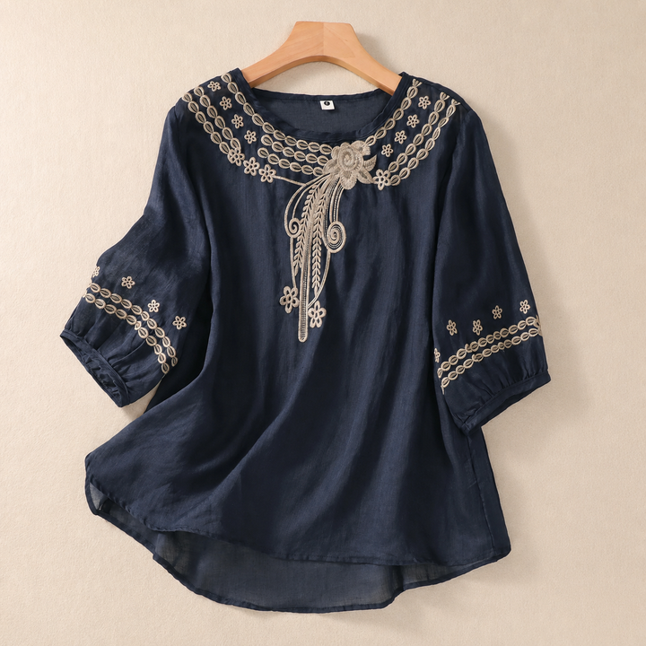 SIMONE LINEN BLOUSE