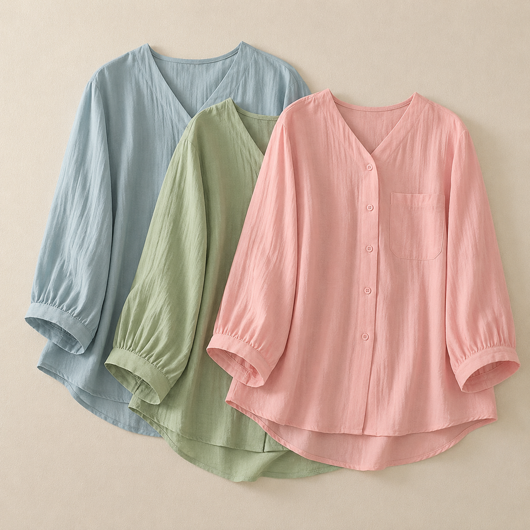 LUCIA LINEN BLOUSE