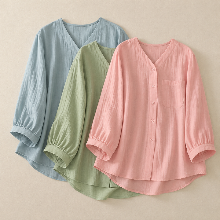 LUCIA LINEN BLOUSE