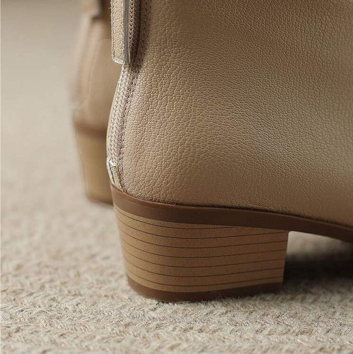 AMARA LEATHER ANKLE BOOTS