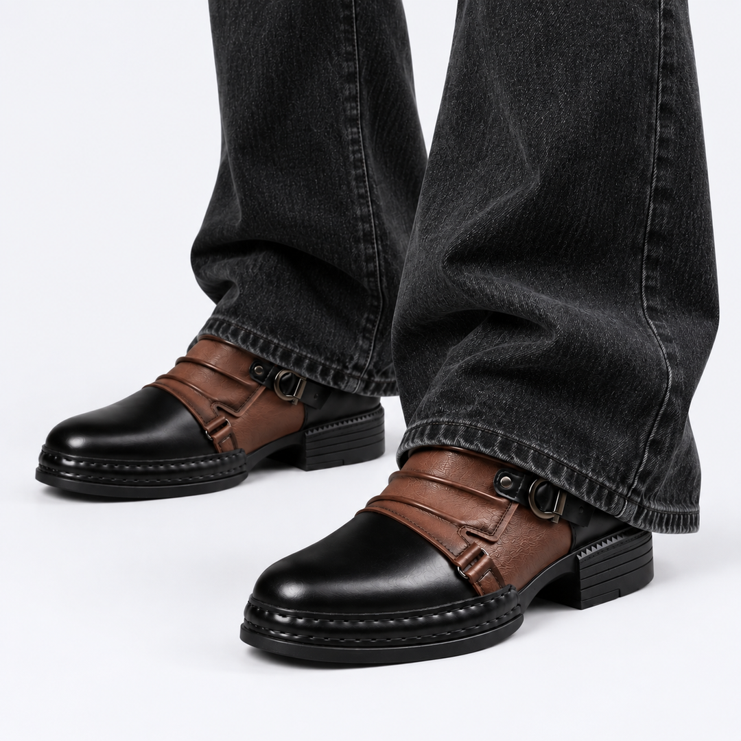 DENVER LEATHER ANKLE BOOTS
