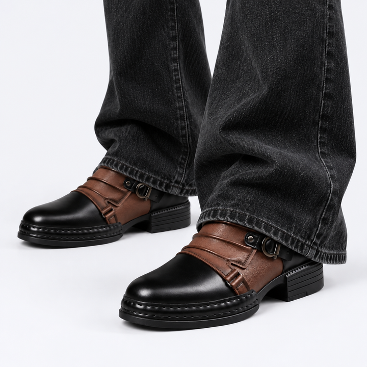 DENVER LEATHER ANKLE BOOTS