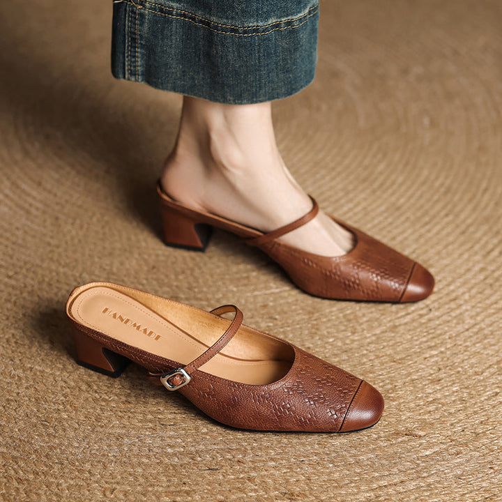 AURELIA GENUINE LEATHER MULES