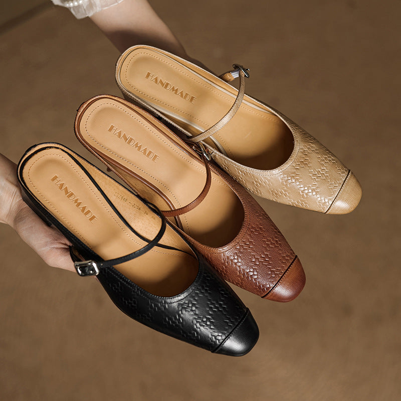 AURELIA GENUINE LEATHER MULES