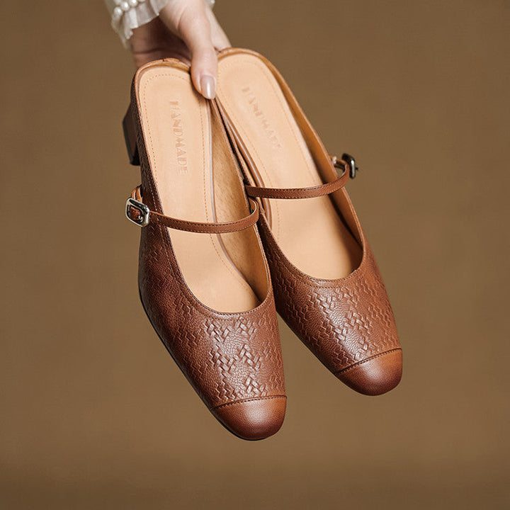 AURELIA GENUINE LEATHER MULES