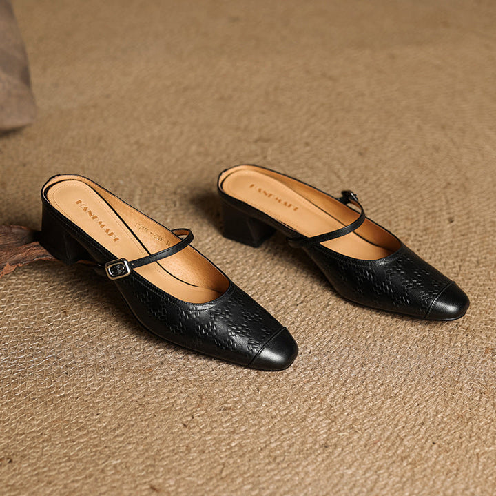AURELIA GENUINE LEATHER MULES