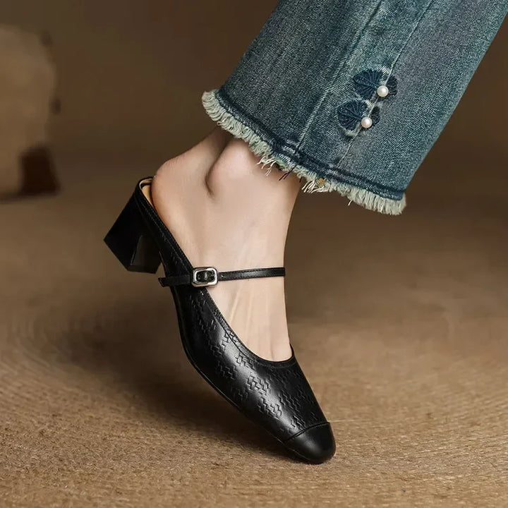 AURELIA GENUINE LEATHER MULES