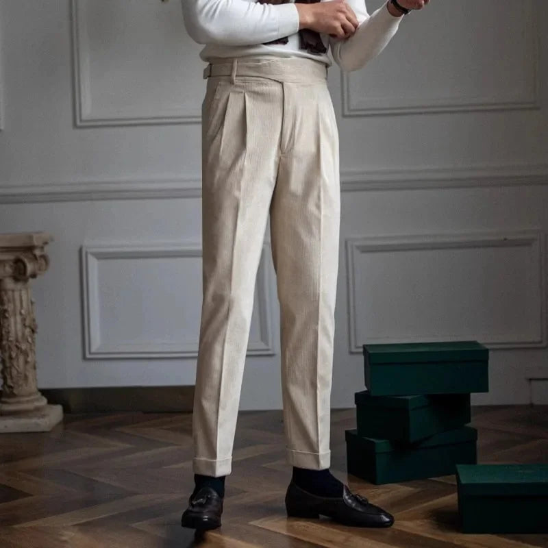 BEMONT CORDUROY PLAID PANTS