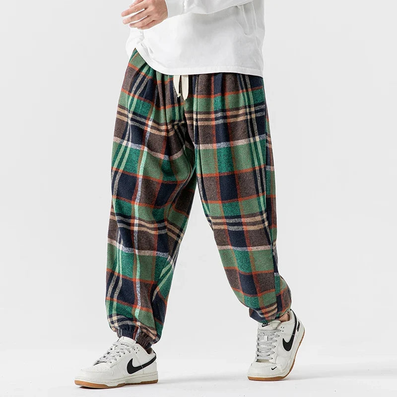 HUDSON PLAID TROUSERS