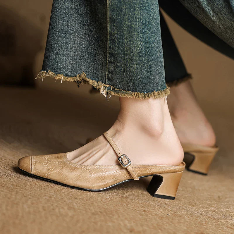 AURELIA GENUINE LEATHER MULES