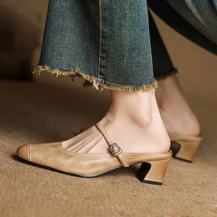 AURELIA GENUINE LEATHER MULES