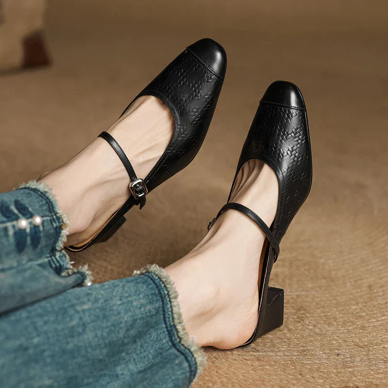 AURELIA GENUINE LEATHER MULES