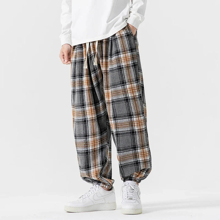 HUDSON PLAID TROUSERS