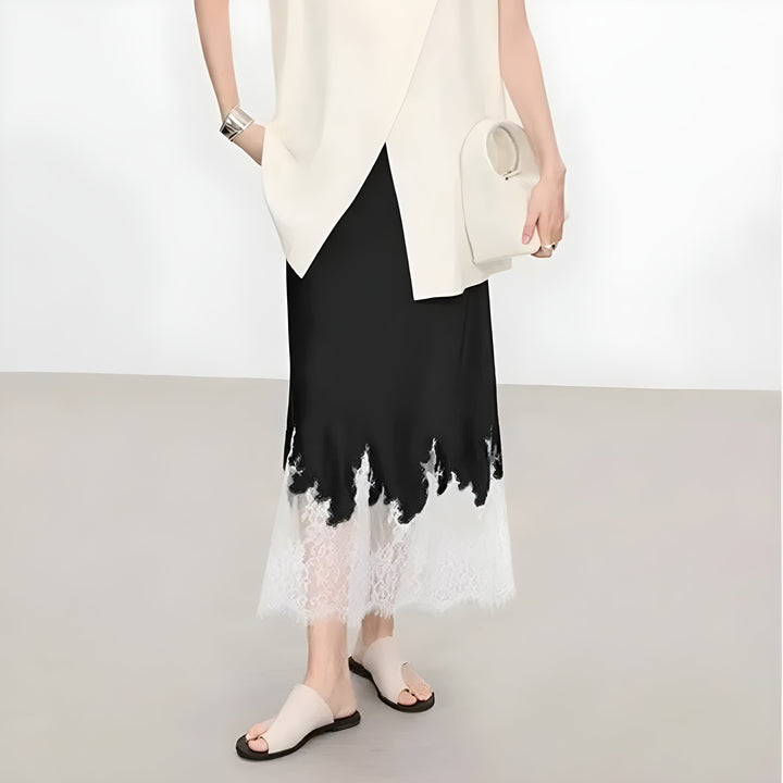 ISADORA LACE-TRIM SKIRT