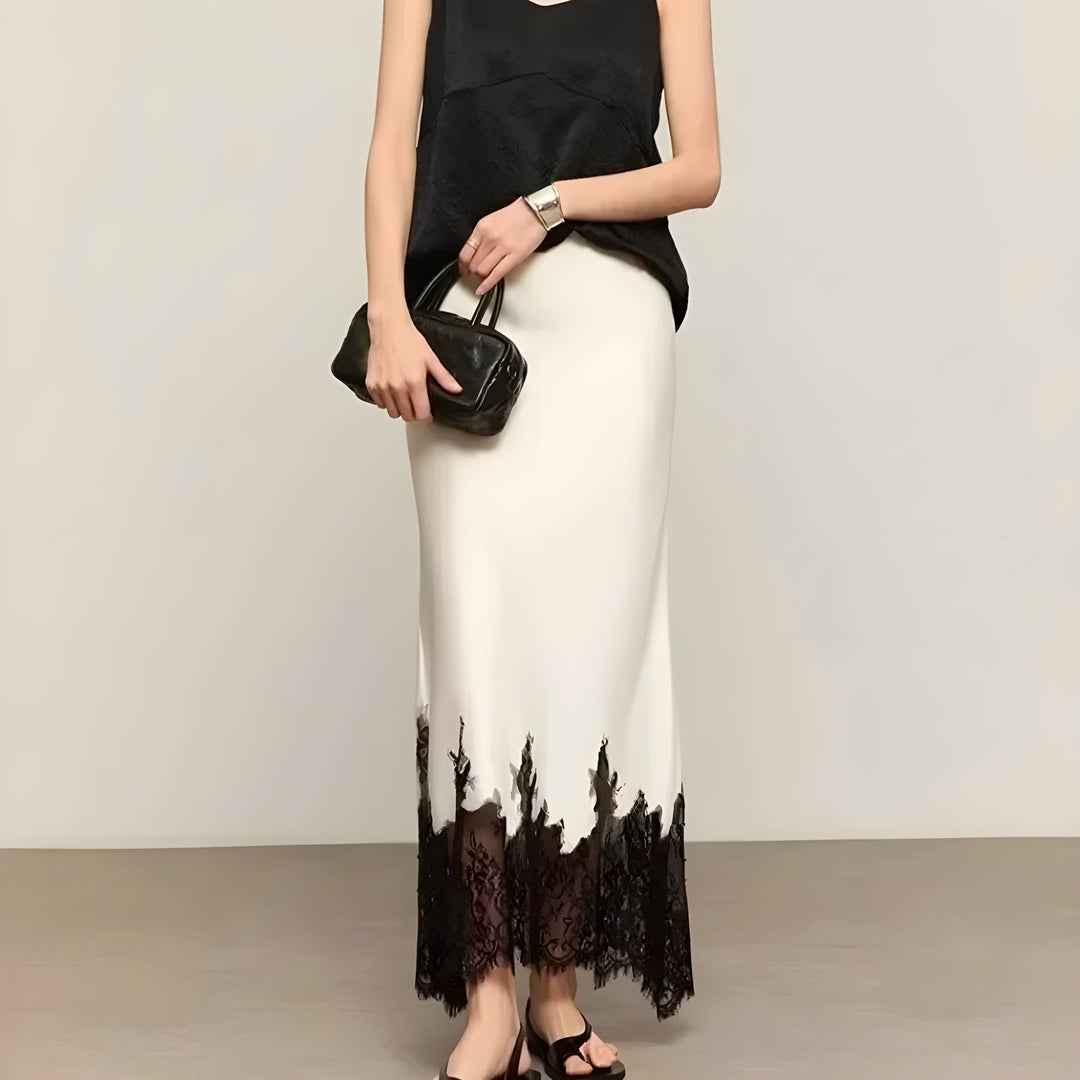 ISADORA LACE-TRIM SKIRT