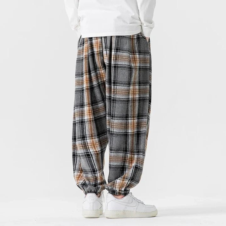 HUDSON PLAID TROUSERS