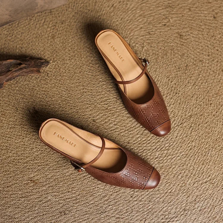 AURELIA GENUINE LEATHER MULES