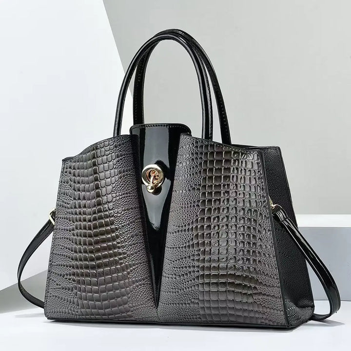 LAUREN CROC HANDBAG