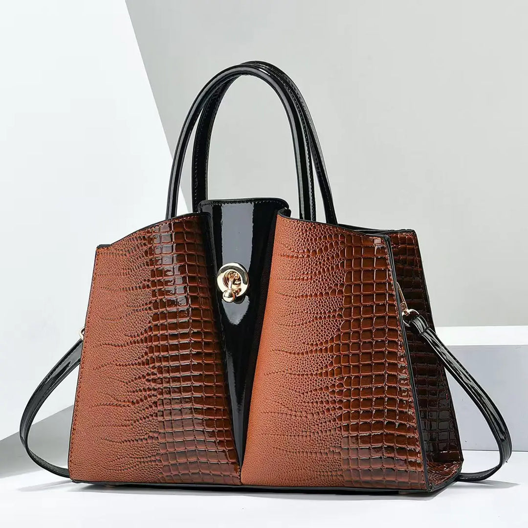 LAUREN CROC HANDBAG